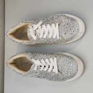 Betsy Johnson Sidny Rhinestone Sneakers Size 10